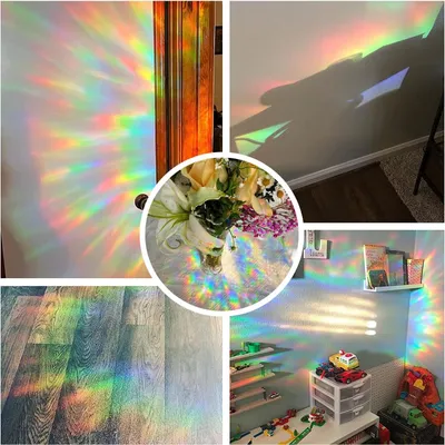Produktbild von 32 Stück Vogelschutz - Sonnenfänger Aufkleber - Vogelschutz Fensteraufkleber - Regenbogen Fensteraufkleber - Vogelschutz Aufkleber für Glas