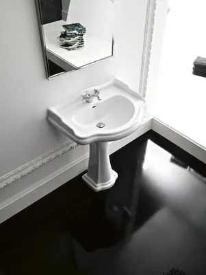 Produktbild von Kerasan RETRO Keramik-Waschtisch 56x46,5cm, weiß