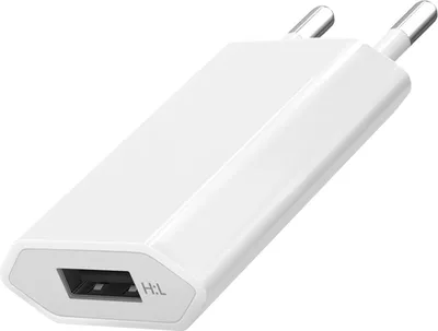 Zdjęcie produktu dla Ładowarka ścienna USB 1A - biała