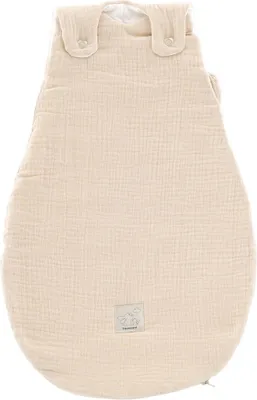 Produktbild von Träumeland Ganzjahres Schlafsack Baumwoll Musselin beige Größe 80/86