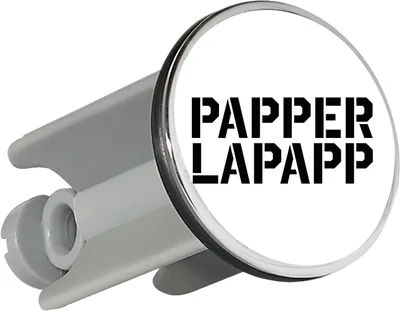 Produktbild von Huuraa Waschbeckenstöpsel Papperlapapp Schriftzug 4cm höhenverstellbar Abflussstopfen Geschenkidee