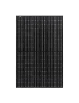 Produktbild von Balkonkraftwerk 460Watt mit HM 400W Hoymiles Wechselrichter, (bifazial, Glas-Glas, Full Black) 460W Modul