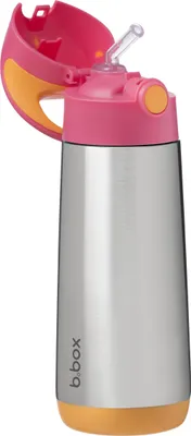 Zdjęcie produktu dla B.box termos ze słomką 500 ml różowy pomarańczowy
