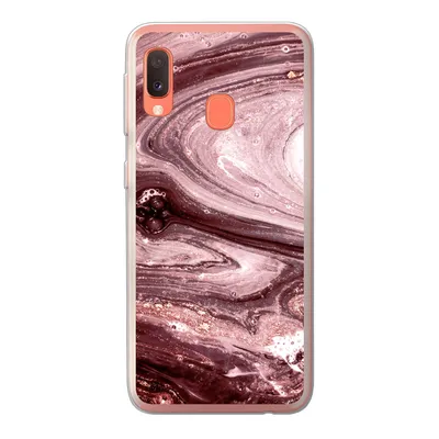 Produktbild von MuchoWow® Handyhülle Schutzhülle Hülle für Samsung Galaxy A20e Marmor - Gold - Rosa Silikon Softcase Handy Hülle - Abdeckung