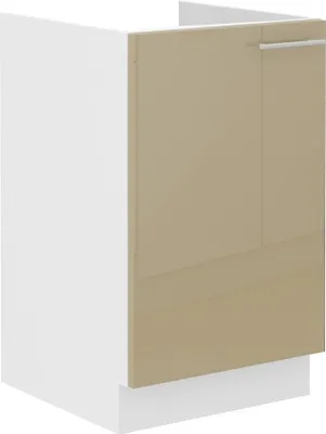 Produktbild von Spülenschrank 50 Lara Cappuccino Hochglanz + Weiß matt Küchenzeile Küchenblock