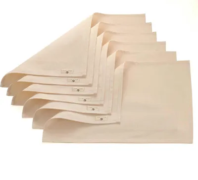 Produktbild von Vivi Idee 6er Tischsets Platzset 100% Baumwolle Platzdeckchen Stoff abwaschbar Handgenäht 52x33cm (Beige)