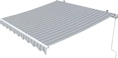 Produktbild von Gelenkarmmarkise 295x200cm Markise Balkon Terrasse Sonnenschutz Grau Weiß paramondo Easy