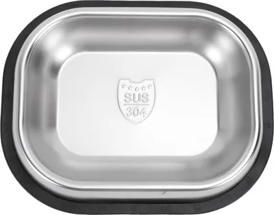 Produktbild von Edelstahl-Hundefressnapf Metall-Futter- und Wassernapf für Katzen Rutschfester Napf für die tägliche Fütterung von Haustieren Klein 25,5 x 19,5 cm/10,03 x 7,67 Zoll