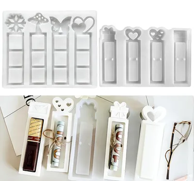 Produktbild von 8-teiliges Silikonformen-Set zum Gießen und Dekorieren von Gips, kreative Silikonformen für Gipsgeschenkboxen, Hochzeiten, Frühlingshochzeitsdekorationen, Bastelarbeiten mit Silikonformen, DIY-Projekte