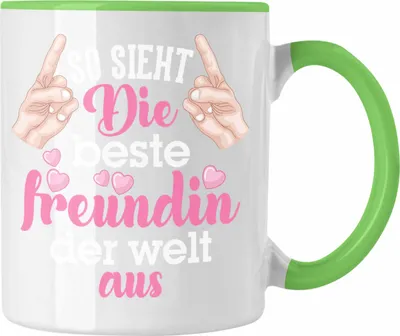 Produktbild von Trendation - Beste Freundin Tasse Geschenk Kaffeetasse Geschenkidee BFF Allerbeste Freundin Spruch Geburtstag Freundinnen Geschenkidee (Grün)