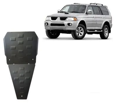 Obrázok produktu pre Ochranné kryty prevodovky a diferenciálu vyrobené z ocele pre model Mitsubishi Pajero Sport, modely z rokov 1998 až 2007