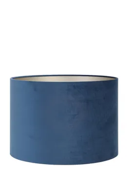 Productafbeelding van Light & Living - Lampenkap, cilinder, velours - Petrolblauw - Ø35x30cm - Stoffen kap voor E27 fitting