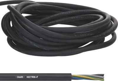 Produktbild von 10 Meter Lapp 1600152 H07RN-F 7x2,5 mm² Gummileitung flexibel mit Schutzleiter I UV-resistentes Kabel für Außenbereich I ölbeständig I kältebeständig I Anschlussleitung 7G2,5 mm2 schwarz