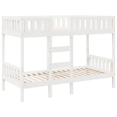 Obrázek produktu pro vidaXL Patrová postel bílá 90x190 cm Borovicový masiv