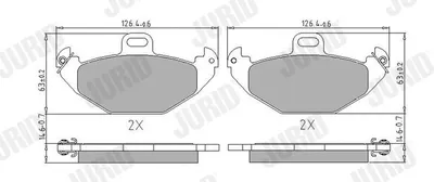 Produktbild von JURID Bremsbeläge Satz Hinten für RENAULT ESPACE III (JE0) 571963J