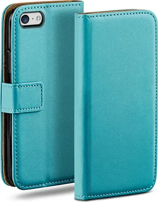 Produktbild von moex® Book Case kompatibel mit Apple iPhone 5c - Hülle 360 Grad klappbar, Türkis