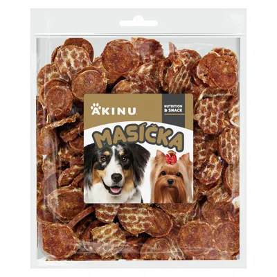 Obrázek produktu pro Akinu MASÍČKA Kachní chipsy pamlsek pro psy 300 g