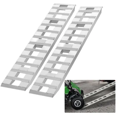 Productafbeelding van Aluminium Oprijplaten - Laadplaten - Inlaadplaten - Oprijbruggen - Oprijbanden - 2 Stuks