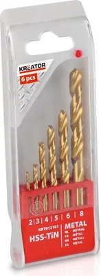 Image de Coffret de 6 forets à métaux HSS Titane