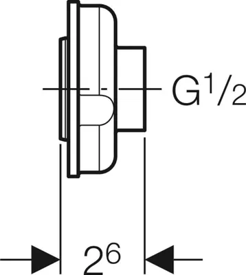 Produktbild von Geberit Nachruestadapter für Zulauf Rp1/2 für Urinal, 1 Stk.