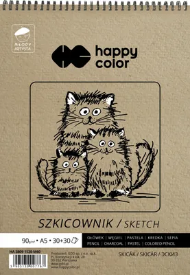 Produktbild von Happy Color Spiral-Skizzenbuch A5 80/90g 60 Blatt