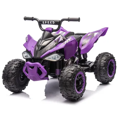 Produktbild von FCH Kinder Quad Elektro 12V 7Ah ATV, Musik, MP3, LED-Scheinwerfer Elektro-Quad für Kinder 3-6 Jahre Lila