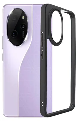 Produktbild von Für Honor 200 Frosted TPU + Transparent PC Schutz Hülle Cover Case dünn Schwarz