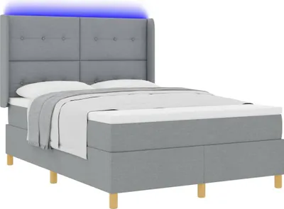 Obrázok produktu pre Posteľ s pružinovým rámom Svetlosivá 140 x 190 cm látka