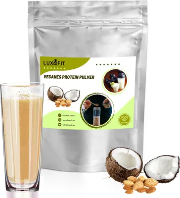 Produktbild von Kokosmilch Mandel Veganes Protein Eiweiß Pulver Zuckerfrei 1 kg