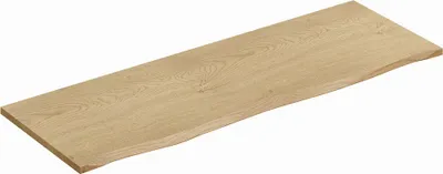 Produktbild von Badezimmer Waschtischplatte 140 cm in Eiche mit Baumkantenoptik - DURANGO-56