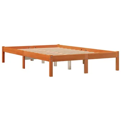 Produktbild von Massivholzbett ohne Matratze Wachsbraun 120x200 cm Kiefernholz