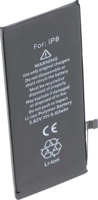 Produktbild von Akku passend für Apple iPhone 8, Li-Polymer, 3,82V, 1980mAh, 7,6Wh, high capacity, built-in, ohne Werkzeug