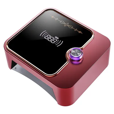 Produktbild von UV/LED Nageltrockner L12 – 268W, 30 LEDs, LCD Display, Ladefunktion, Infrarot-Sensor, Rot-Schwarz, Professionelle Maniküre