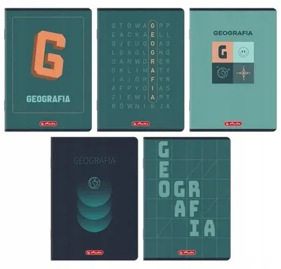 Zdjęcie produktu dla Zeszyt Herliz A5/60k kratka - Geografia, 1 szt (mix wzorów)