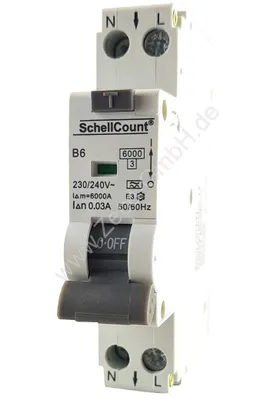 Produktbild von FI-LS Schalter Leitungsschutzschalter FI-Schalter Kombination 1P B6A-30mA RCBO