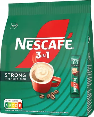 Obrázok produktu pre Kawa rozpuszczalna Nescafe 3w1 Strong 10 saszetek po 16 g