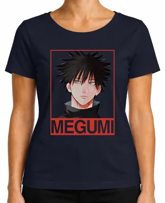 Productafbeelding van Megumi Fushiguro Jujutsu Kaisen Anime Fan Cadeau, donker, T-shirt voor dames, marineblauw, maat 3XL