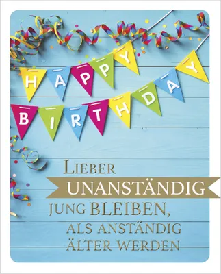Produktbild von SUSY CARD Geburtstagskarte Snapshot "Wimpelkette"