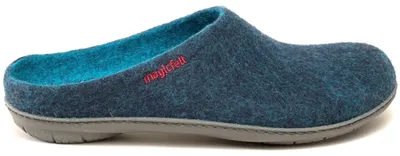 Produktbild von Gottstein Magicfelt 736 Uni Wollfilz-Pantoffel mit Gummisohle Petrolblau (Dark Petrol), 17-736-4827 - Gr. 40