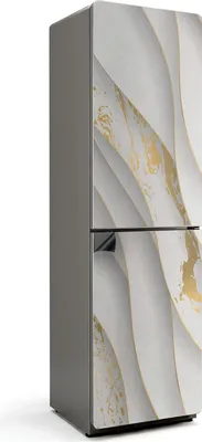 Zdjęcie produktu dla Fale i tekstury w ruchu - Magnetyczna osłona lodówki - Folia dekoracyjna magnetyczna do kuchni - Magnes na lodówkę deco - Samoprzylepna tablica magnetyczna - Folia magnetyczna na drzwi lodówki - 60x205 cm