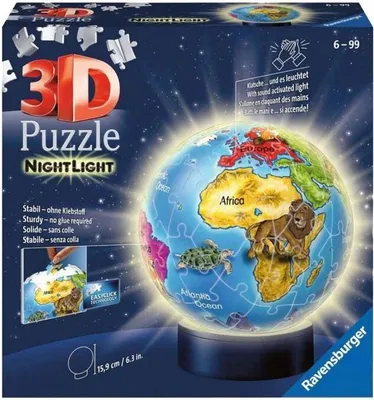 Immagine prodotto di Ravensburger - Puzzle 3d del globo luminoso