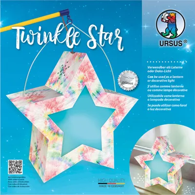 Produktbild von Laternen-Bastelset Twinkle Star 300g/qm 19,3x18,3x8cm Regenbogen