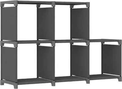 Produktbild von vidaXL Wš¹rfel-Regal 5 F?cher Grau 103x30x72,5 cm Stoff