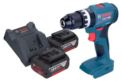 Immagine prodotto di Bosch GSB 18V-45 Trapano a percussione professionale a batteria 18 V 45 Nm brushless + 2x batteria ricaricabile 4,0 Ah + caricabatterie