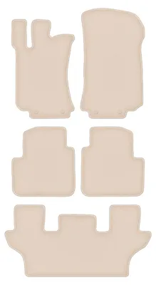 Image de Tapis de sol velours PREMIUM beige compatibles avec Mercedes R251 / V251 (2005-2013, 7 personnes) – avec fixations – sur‑mesure