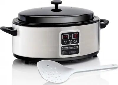Produktbild von Master Massage Hot Stone Wärmegerät Erwärmer klein (6 Liter) für Wärmebehandlung - einfache Bedienung digitale Kontrolleinheit und Temperaturanzeige inkl. Schöpfkelle