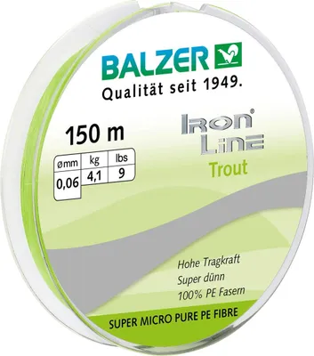 Produktbild von Balzer Iron Line Trout chartreuse 150m 0,06mm