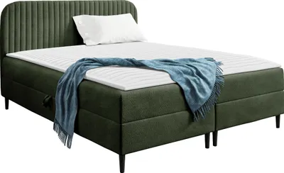 Produktbild von MIRJAN24 Boxspringbett mit zwei Bettkästen Box Best 1, Schlafzimmer Ehebett, Doppelbett mit Topper, Härtegrad H3 (Farbe: Coral 20, Größe: 120x200 cm)