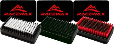 Zdjęcie produktu dla Zestaw 3 szczotek narciarskich RaceWax ze szczotką nylonową, szczotką z włosia końskiego i szczotką miedzianą