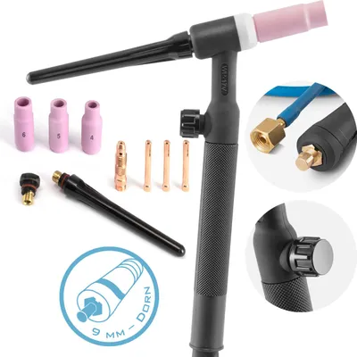 Obrázok produktu pre STAHLWERK Zvárací horák Lift-Tig WP-17V 4m balenie hadíc 9mm tŕň